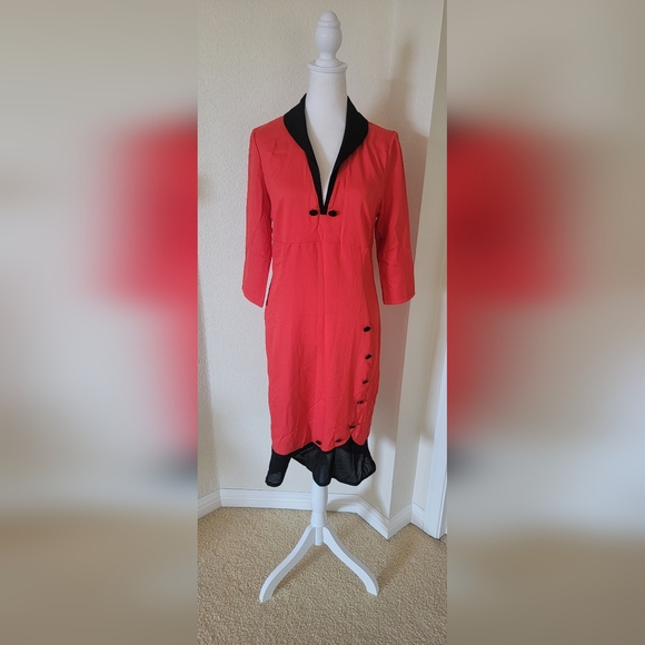 Vintage 1990s Retro Redknit Midi, size Medium/Large - Picture 2 of 5